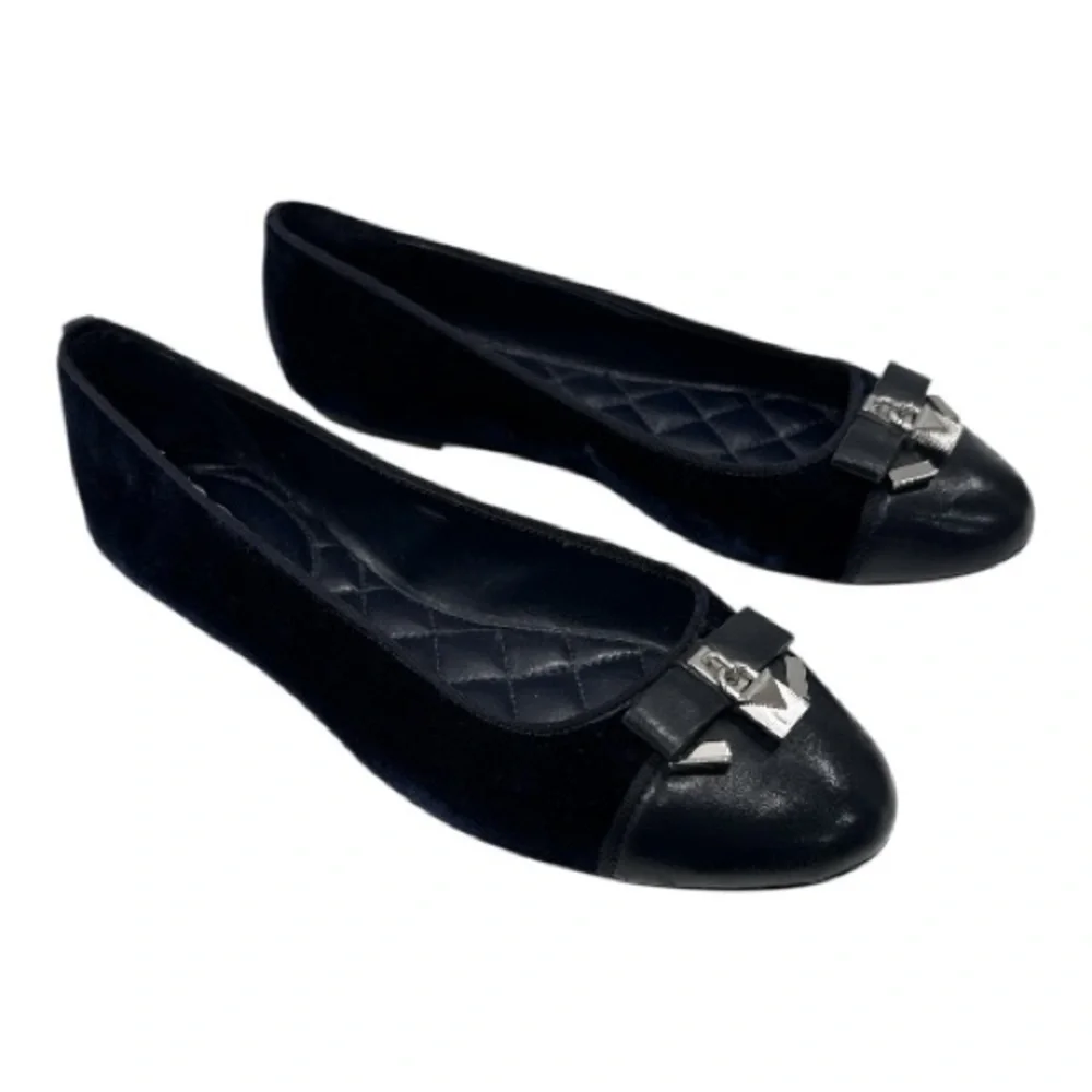 MICHAEL Michael Kors Navy Blue Flats with Bow Accent